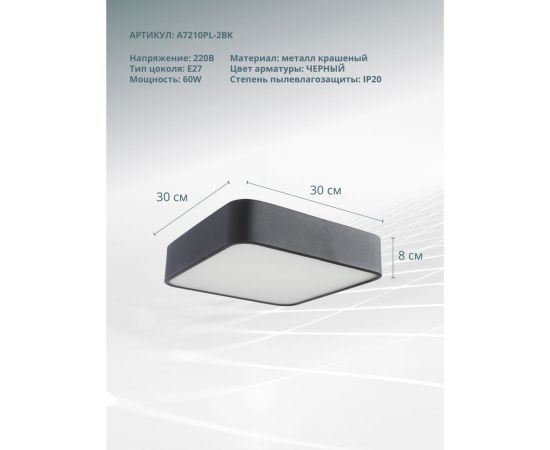 Потолочный светильник Arte Lamp COSMOPOLITAN A7210PL-2BK – изображение 5