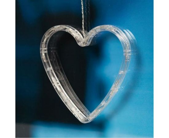 Бахрома Luazon DECOR Сердце, IP20, Ш2.4 м, В0.9 м, Н.С. LED-186-220V, 8 режимов, белый 4356977 – изображение 5