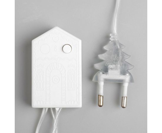 Нить Luazon DCR 4 м, с насадками Шарик узоры 2.5 см, IP20, Н.С. LED-20-220V, 8 режимов, белый 2388624 – изображение 5