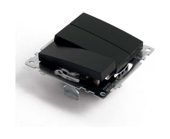 3-клавишный выключатель STEKKER (механизм), gls10-7108-05, 250v, 10а, серия катрин, черный, 49172 – изображение 6