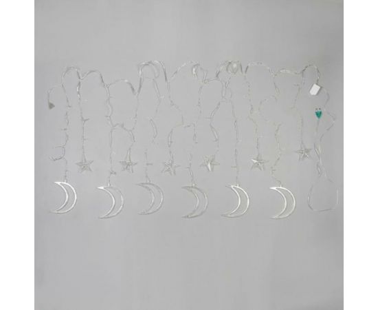 Бахрома Luazon DECOR Месяц, IP20, Ш2.7 м, В0.9 м, Н.С. LED-138-220V, 8 режимов, теплый белый 4356981 – изображение 7