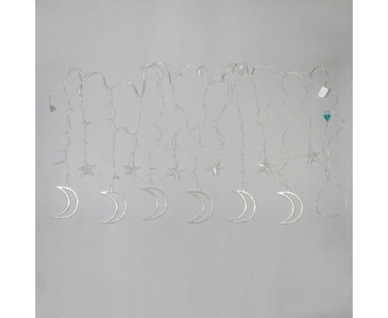 Бахрома Luazon DECOR Месяц, IP20, Ш2.7 м, В0.9 м, Н.С. LED-138-220V, 8 режимов, белый 4356980 – изображение 7