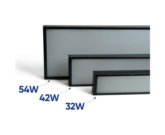 Светодиодный линейный светильник Feron .one al4030 ip20 42w 4000k, рассеиватель матовый в стальном корпусе, черный 1200x35x100мм, 48536 – изображение 7