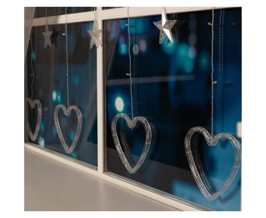 Бахрома Luazon DECOR Сердце, IP20, Ш2.4 м, В0.9 м, Н.С. LED-186-220V, 8 режимов, теплый белый 4356978 – изображение 7