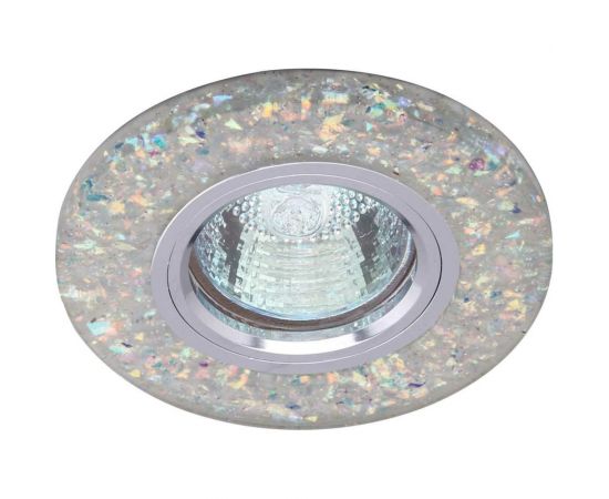 Встраиваемый светильник De Fran LED/MR16 3000К хром+белый с блестками (SMD 3Вт), FT 961 CHWW 