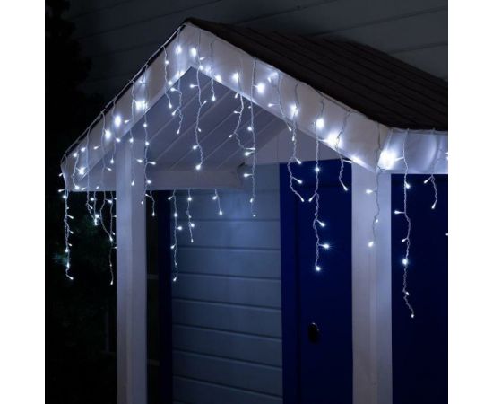 Бахрома Luazon ECO IP44, Ш4м, В0.6м, Н.Б. LED-180-220V, 8 режимов, белый 2361677 