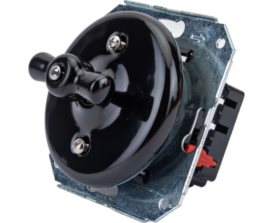 2-клавишный выключатель Retrika ретро, керамика, серия Colony, черный CG01-08 