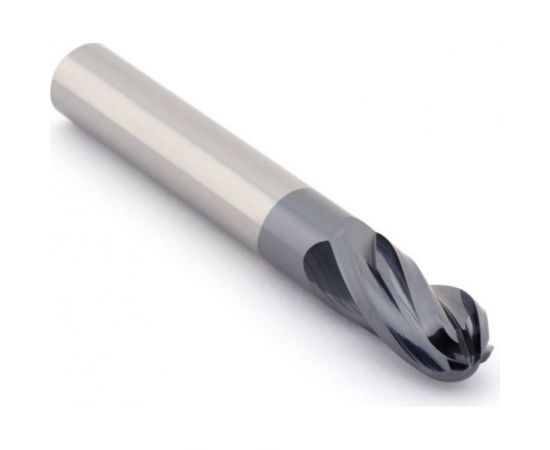 Фреза сферическая (радиусная) твердосплавная по металлу 10х22х72 мм, хв-к 10 мм, Z4 CNCINS PMK13.z4.10.22.72.30.D10 TiAlN 
