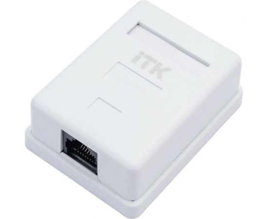 Информационная настенная розетка ITK RJ45 кат.5е UTP 1-порт белая CS2-1C5EU-12 