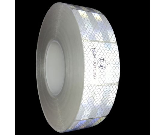 Световозвращающая сегментированная лента для тентов RTLITE RT-V104 50 мм х 50 м, белая RT-V104SW 