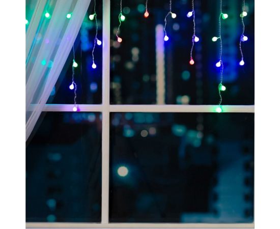 Бахрома Luazon DECOR Шарики, IP20, Ш1.8 м, В0.5 м, Н.С. LED-48-220V, моргает, МУЛЬТИ RGRB 3556860 