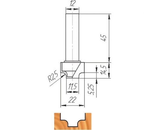 Фреза ФК 0152 МебельДрев 4627198884562 