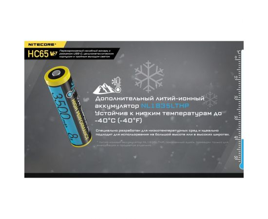 Налобный фонарь Nitecore HC65V2 Luminus SST-40-W 21514 – изображение 17
