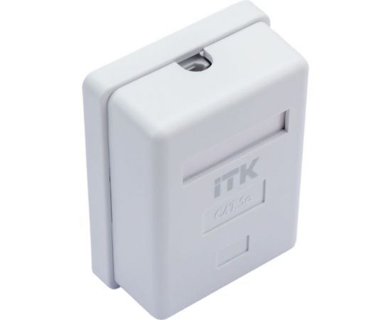 Информационная настенная розетка ITK RJ45 кат.5е UTP 1-порт белая CS2-1C5EU-12 – изображение 2