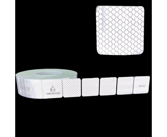 Световозвращающая сегментированная лента для тентов RTLITE RT-V104 50 мм х 50 м, белая RT-V104SW – изображение 2