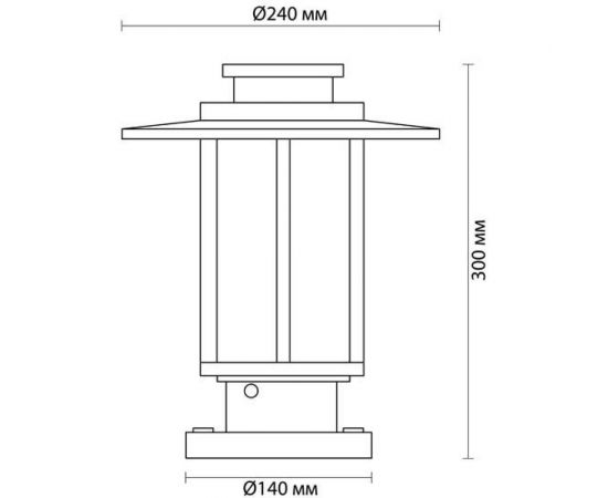 Уличный светильник на столб ODEON LIGHT, пластик PC E27 18W MITO 4047/1B – изображение 2
