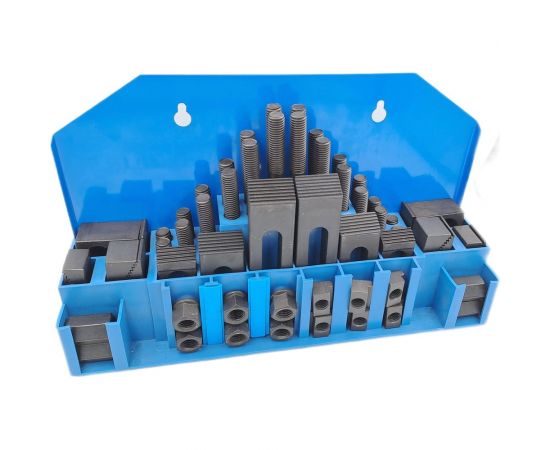 Набор станочного крепежа и прижимов из 58 предметов, Т-образный паз 12 мм, М10 TORNERI 045703 – изображение 2