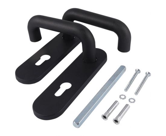 Ручка на планке для противопожарных дверей НОРА-М ПП-02-72 мм, нейлон, черный 18556 – изображение 2