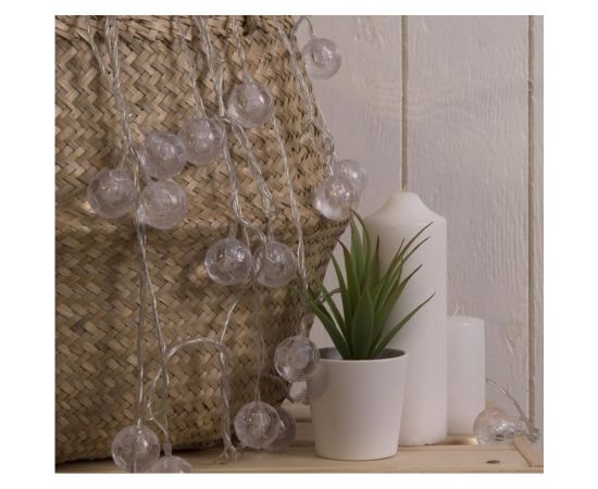 Нить Luazon DCR 5 м, с насадками Футбольный мяч, IP20, Н.С. LED-30-220V, 8 режимов, белый 2433913 – изображение 2