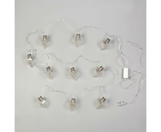 Нить Luazon ROSA 3 м, с насадками Лампочки кристалл 5 см, IP20, Н.С. LED-80-12V, 8 режимов, синий 6929871 – изображение 3