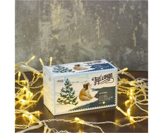 Бахрома Luazon ECO IP20, Ш3 м, В0.5 м, Н.С. LED-80-220V, 8 режимов, теплый белый 3556846 – изображение 3