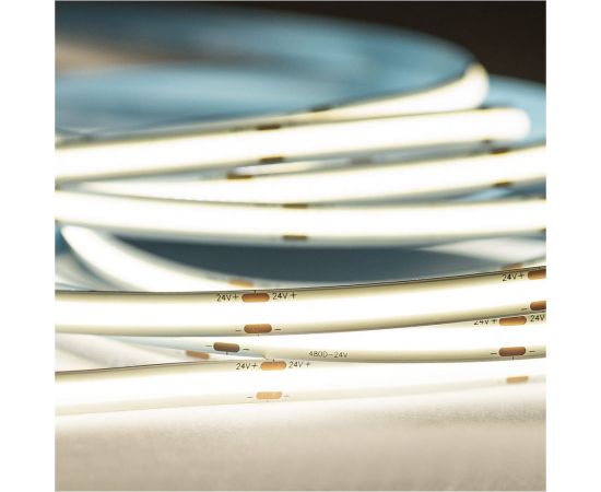 Светодиодная лента MAKSILED cob 24В, 480д/м, 10Вт/м, ip20, 950Лм/м, 4000k, нейтральный белый, 5м ML-R480-COB-NW-S – изображение 3