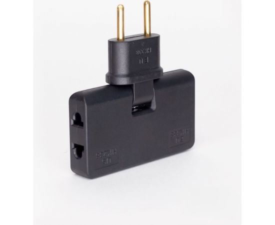 Сетевой электрический плоский поворотный тройник в розетку idealim Черный black – изображение 4