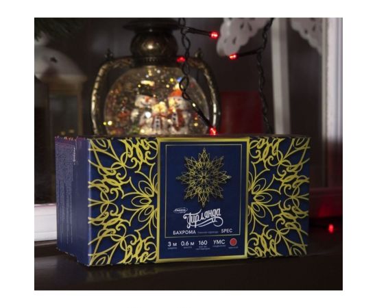 Бахрома Luazon SPEC, IP44, УМС, Ш:3м, В:0.6м, Н.Т. 3W LED-160-220V, красный 187288 – изображение 4