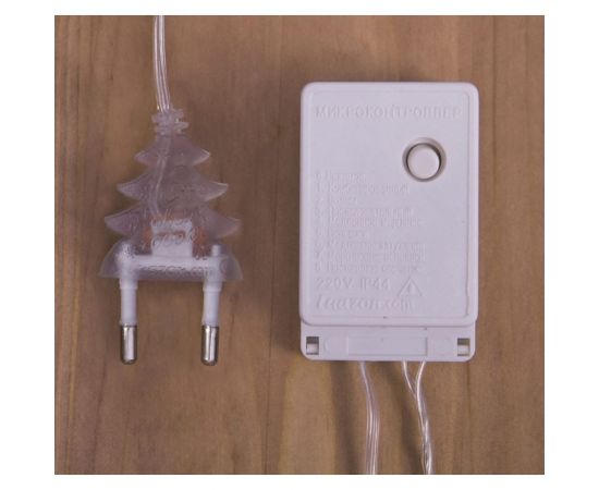 Нить Luazon DCR 5 м, с насадками Футбольный мяч, IP20, Н.С. LED-30-220V, 8 режимов, белый 2433913 – изображение 4