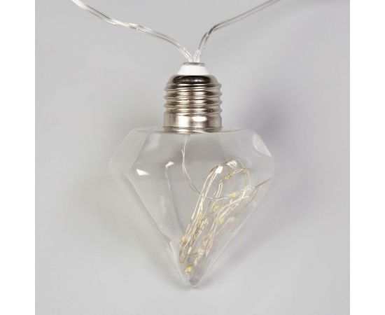 Нить Luazon ROSA 3 м, с насадками Лампочки кристалл 5 см, IP20, Н.С. LED-80-12V, 8 режимов, синий 6929871 – изображение 4