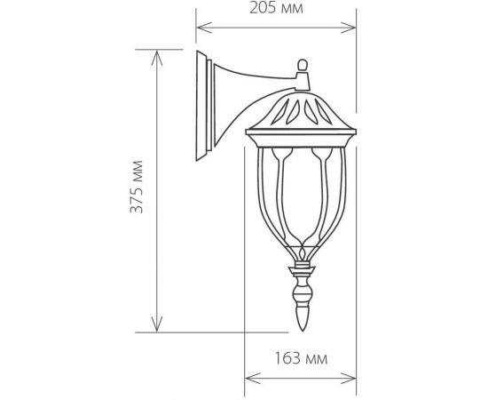 Садово-парковый светильник Elektrostandard GL 1002D черное золото 9908-G a034303 – изображение 4