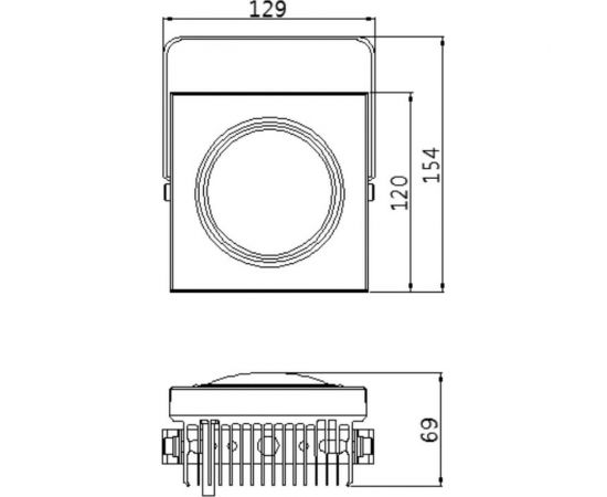 Светодиодный прожектор MAKSBRIGHT 50Вт, 6500К, 4250лм, IP65, черный, 120х120х69мм MB-FL-KOB-50W – изображение 5
