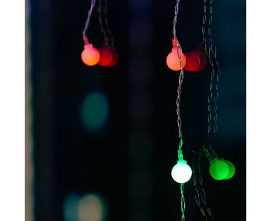 Бахрома Luazon DECOR Шарики, IP20, Ш1.8 м, В0.5 м, Н.С. LED-48-220V, моргает, МУЛЬТИ RGRB 3556860 – изображение 5