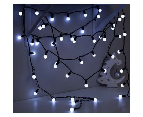 Гирлянда-нить Luazon DCR, IP44, шарики d 1.5 см, 10 м, Н.Т. LED-100-220V, 8 режимов, белый 671565 – изображение 6
