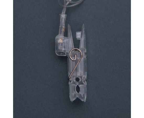 Гирлянда-нить Luazon DCR, 5 м, с насадками Прищепки, IP20, Н.С. LED-30-220V, 8 режимов, ТЕПЛО-БЕЛЫЙ 2433911 – изображение 6