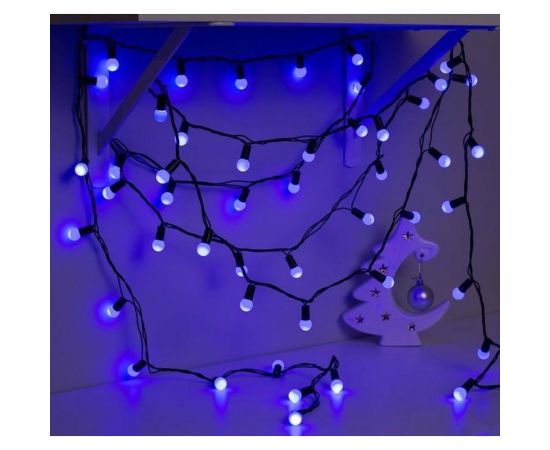 Гирлянда-нить Luazon DCR, IP44, шарики d 1.5 см, 10 м, Н.Т. LED-100-220V, 8 режимов, синий 671563 – изображение 6