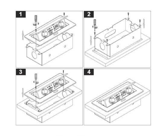 Горизонтальная выдвижная розетка ROCKETSOCKET 2 euro 16a, 2 usb a с блоком 5В/2.1а, проводка, цвет черный SHS018-B – изображение 8