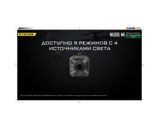 Налобный фонарь Nitecore NU06MI Инфракрасный маяк 21918 – изображение 9
