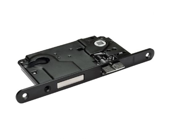 Замок с ригелем под ключевой цилиндр MORELLI L1885 BL, цвет - черный 9012833 