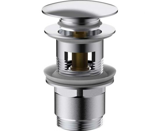 Донный клапан VINCEA клик-клак G1 1/4, с переливом, хром DPU-1B01CH 