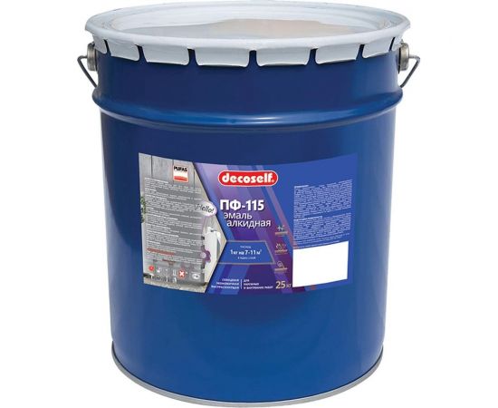 Эмаль Пуфас ПФ-115 светло-серая Decoself 25кг тов-200190 