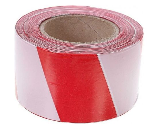 Оградительная лента ООО Комус красно-белая, 75 мм х 250 м 160542 