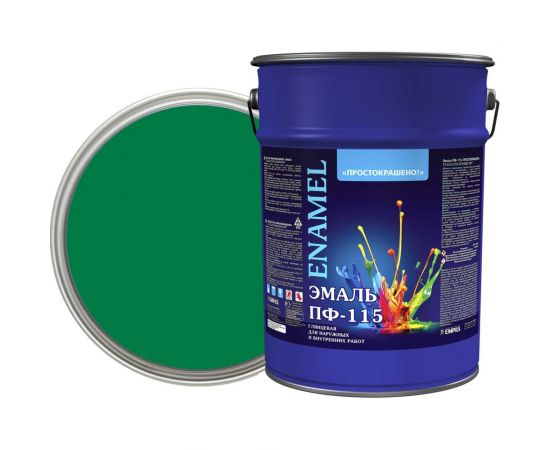 Эмаль Простокрашено! ПФ-115 зеленая, 6 кг 8834 
