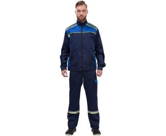 Мужской костюм ООО Комус л26-КПК синий/васильковый, р.52-54, рост 170-176 1002351 