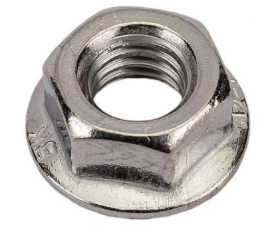 Нержавеющая гайка с фланцем KREPFIELD М8, DIN 6923, А2, с зазубринами, шестигранная, 50 шт. 6923А2ГАЙКАМ8-50 
