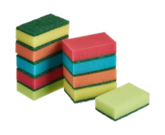 Губки для посуды Luscan Economy Мини поролон, 80x50x26 мм, 10 шт в уп 549251 