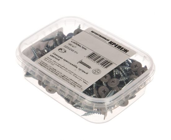 Прессшайба Качественный КРЕПЕЖ 4.2х25 мм, серая RAL 7004, острая, 160 шт 0200249 КЧ – изображение 2