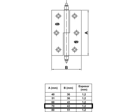 Петля Amig черная IZ-Правая 541-70 NE (IZ) – изображение 2