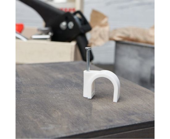 Круглый крепеж кабеля REXANT 20 мм, белый 50шт 07-4020 – изображение 2