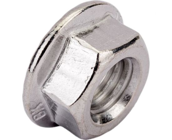 Нержавеющая гайка с фланцем KREPFIELD М8, DIN 6923, А2, с зазубринами, шестигранная, 50 шт. 6923А2ГАЙКАМ8-50 – изображение 3